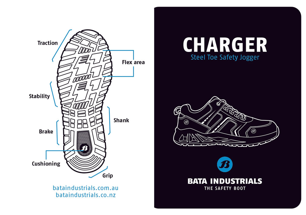 Safety Jogger - Charger Sports - Low Cut - Black