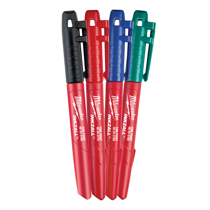 INKZALL™ Fine Tip Markers Multi 4pk