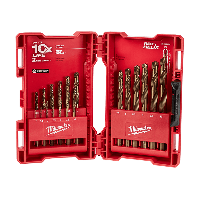 Red Helix™ Cobalt Drill Bit Set 19Pc