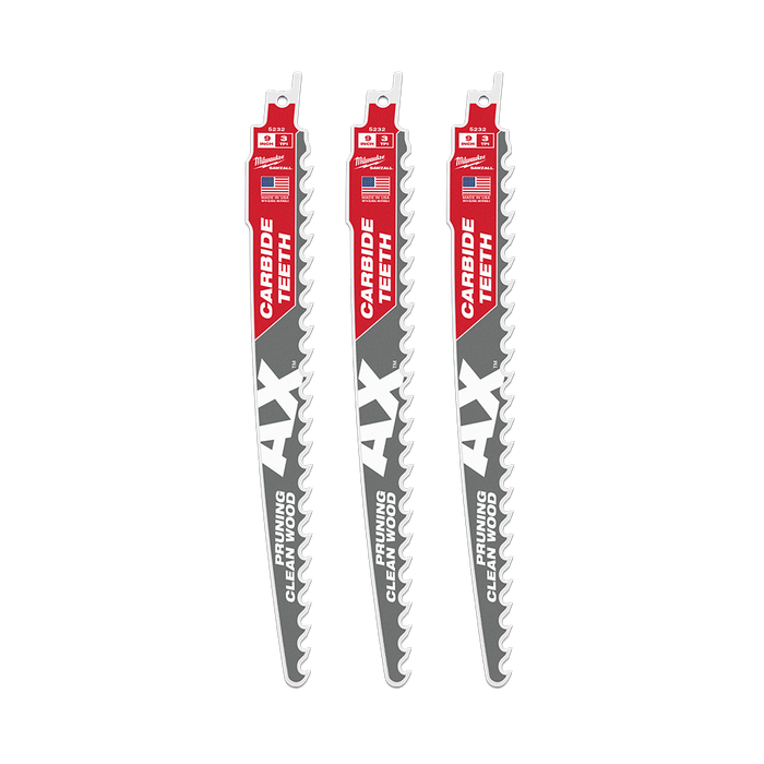 The AX™ With Carbide Teeth For Pruning And Clean Wood 225mm 3Pk