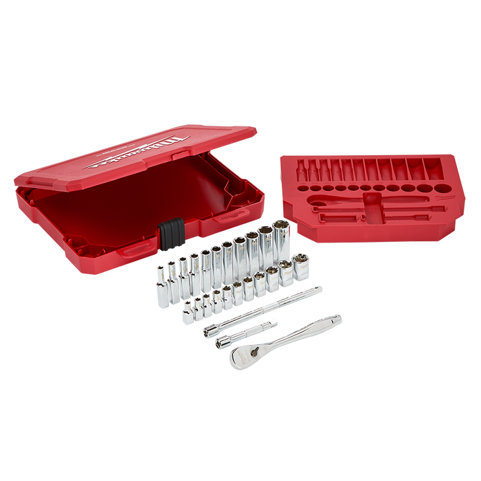 1/4” Drive 26pc Ratchet & Socket Set SAE