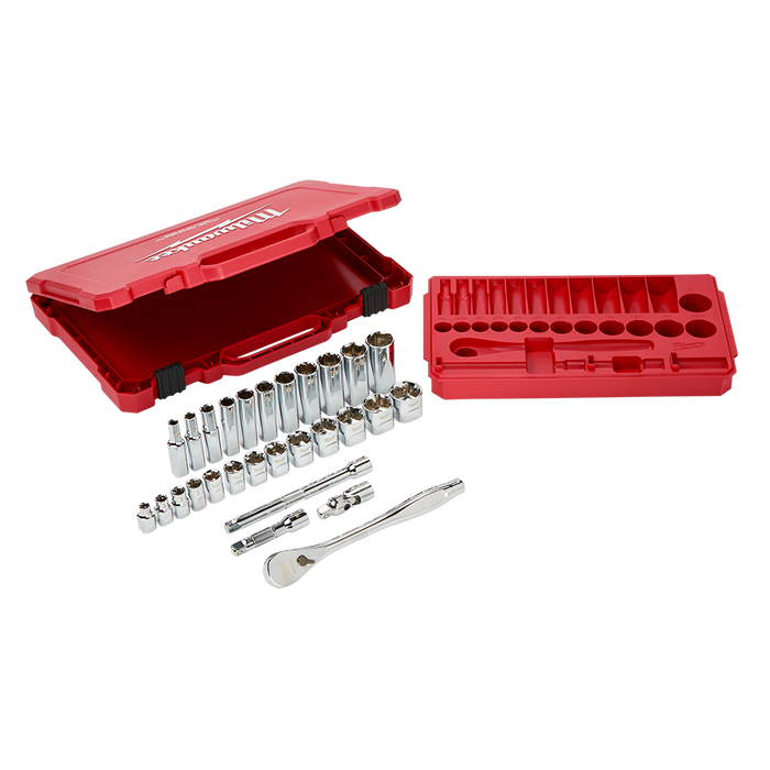 3/8” Drive 28pc Ratchet & Socket Set SAE