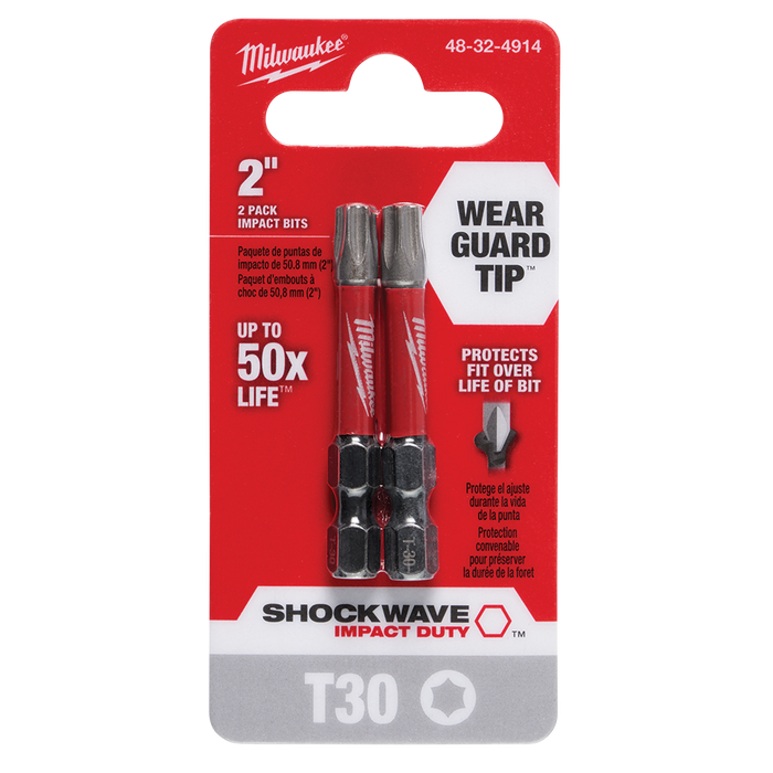 SHOCKWAVE™ Power Bit Torx T30 50mm (2") 2Pk