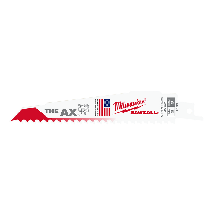 The Ax™ Wood Demolition SAWZALL™ Blade 150mm 5TPI Pkt 25