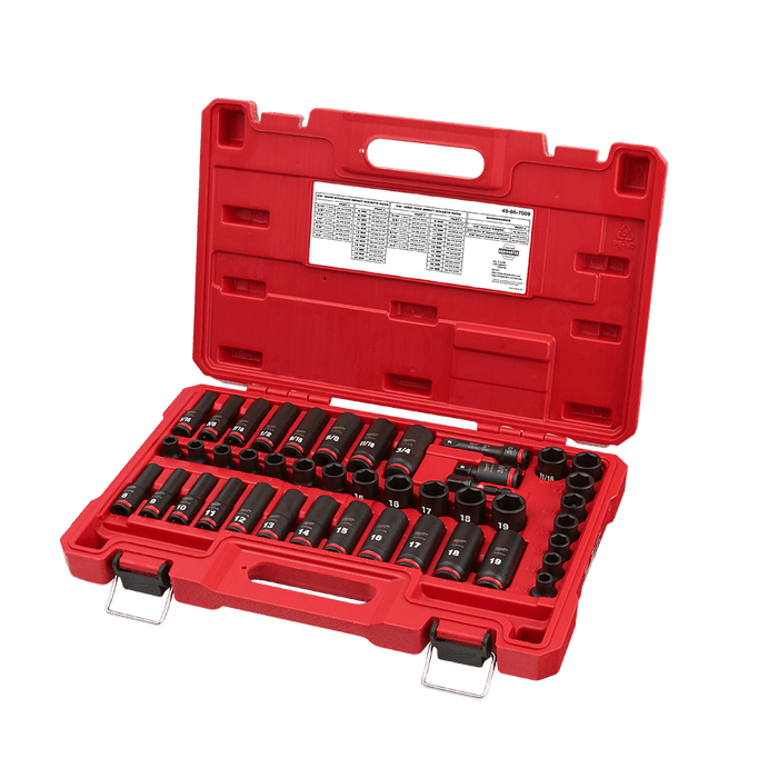 SHOCKWAVE™ 3/8" Drive 43PC SAE & Metric Deep 6 Point Impact Socket Set