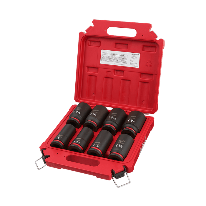 SHOCKWAVE™ 3/4" Drive 8PC SAE Deep 6 Point Impact Socket Set