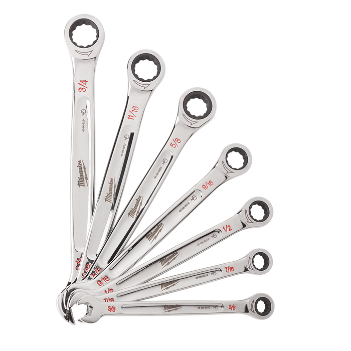 7pc Ratcheting Combination Wrench Set – SAE