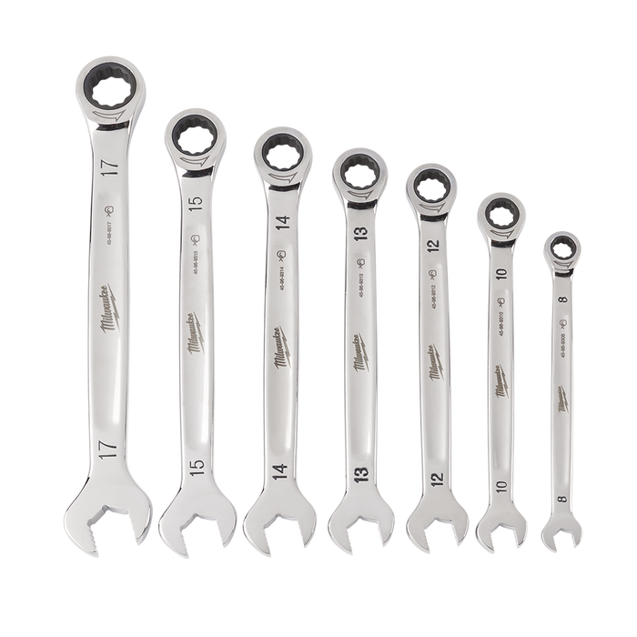 7pc Ratcheting Combination Wrench Set – Metric