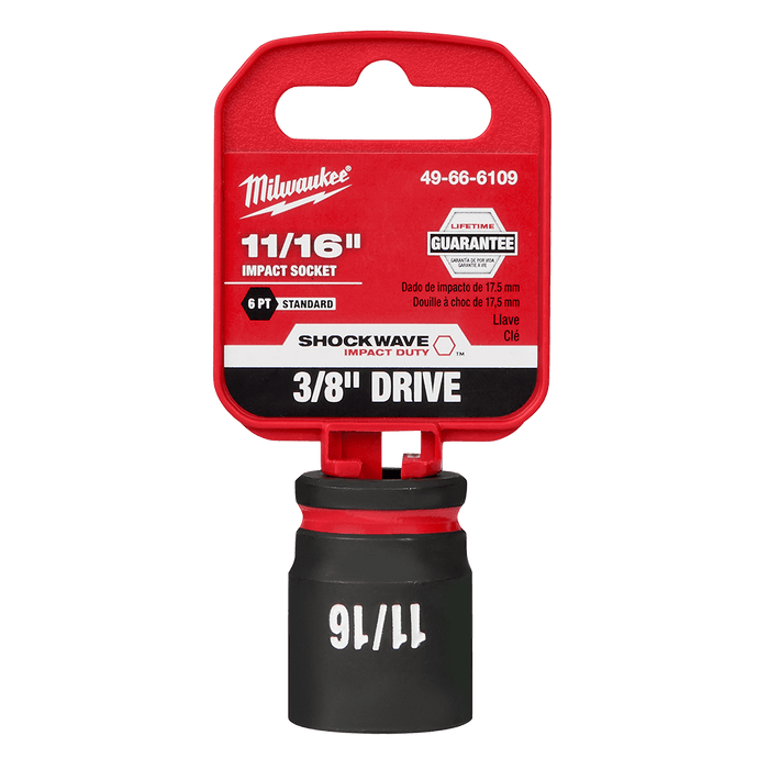 SHOCKWAVE™ 3/8" Drive 11/16" Standard 6 Point Impact Socket