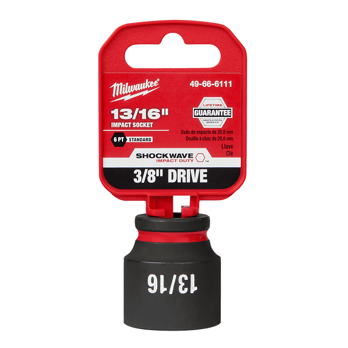 SHOCKWAVE™ 3/8" Drive 13/16" Standard 6 Point Impact Socket