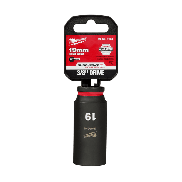 SHOCKWAVE™ 3/8" Drive 19mm Deep 6 Point Impact Socket