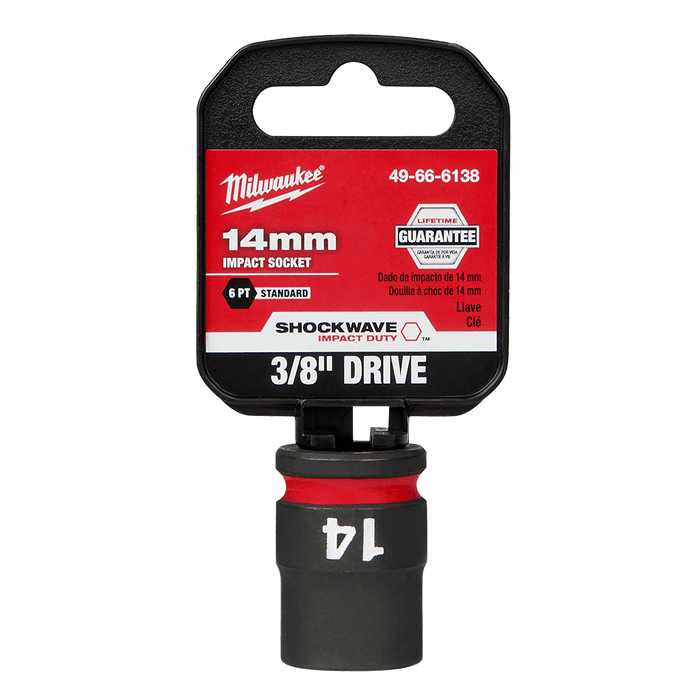 SHOCKWAVE™ 3/8" Drive 14mm Standard 6 Point Impact Socket