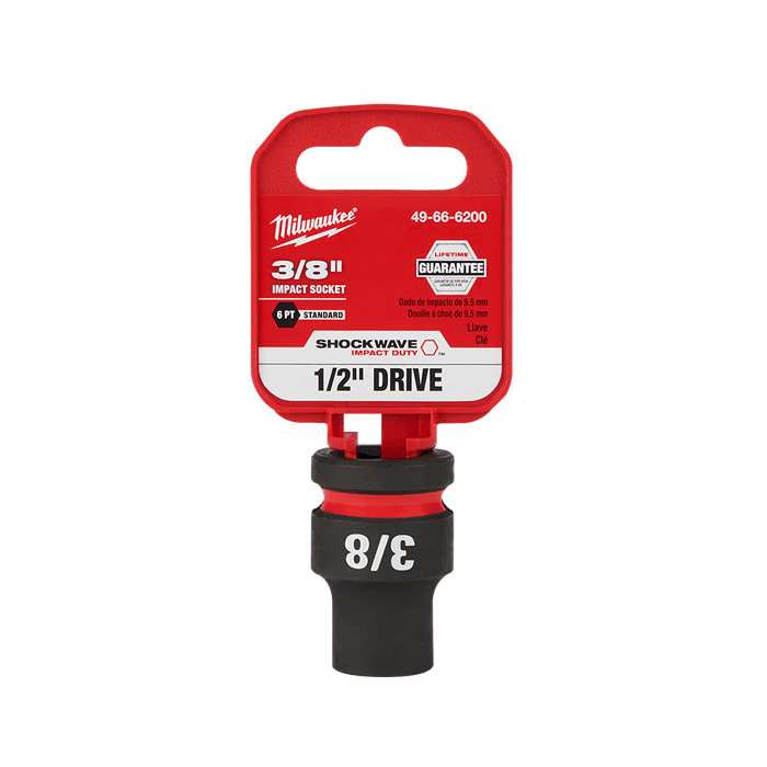 SHOCKWAVE™ 1/2" Drive 3/8" Standard 6 Point Impact Socket