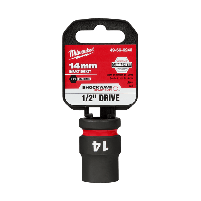 SHOCKWAVE™ 1/2" Drive 14mm Standard 6 Point Impact Socket