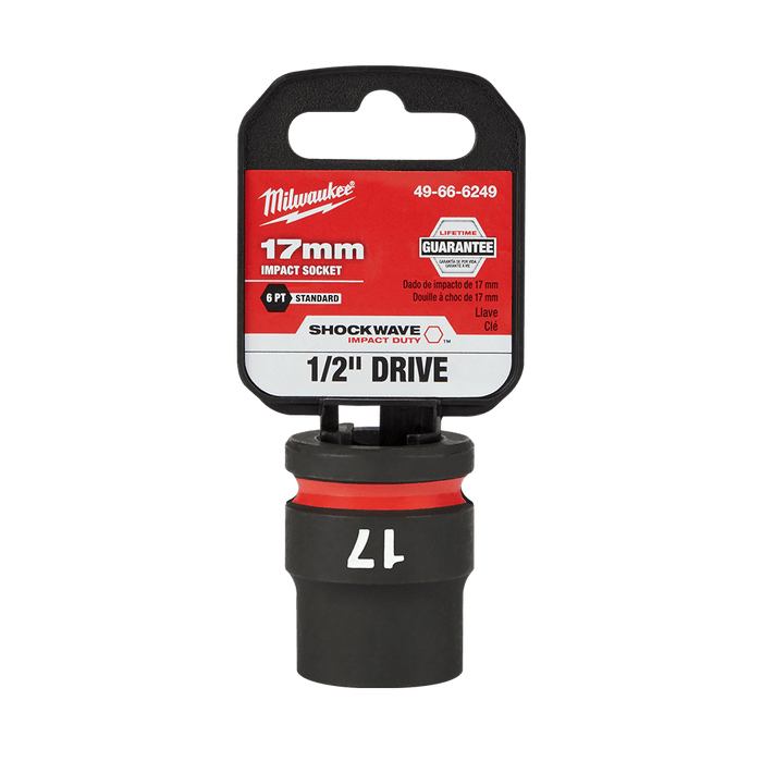 SHOCKWAVE™ 1/2" Drive 17mm Standard 6 Point Impact Socket