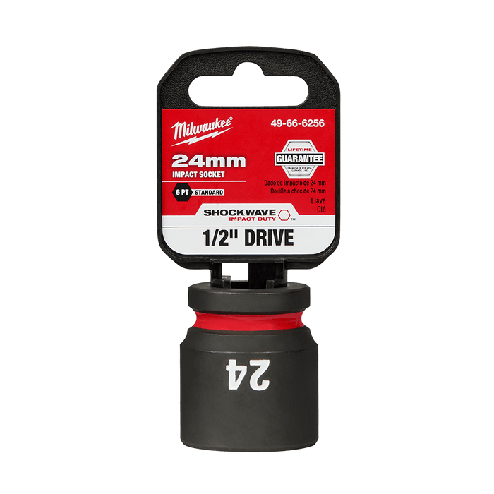 SHOCKWAVE™ 1/2" Drive 24mm Standard 6 Point Impact Socket