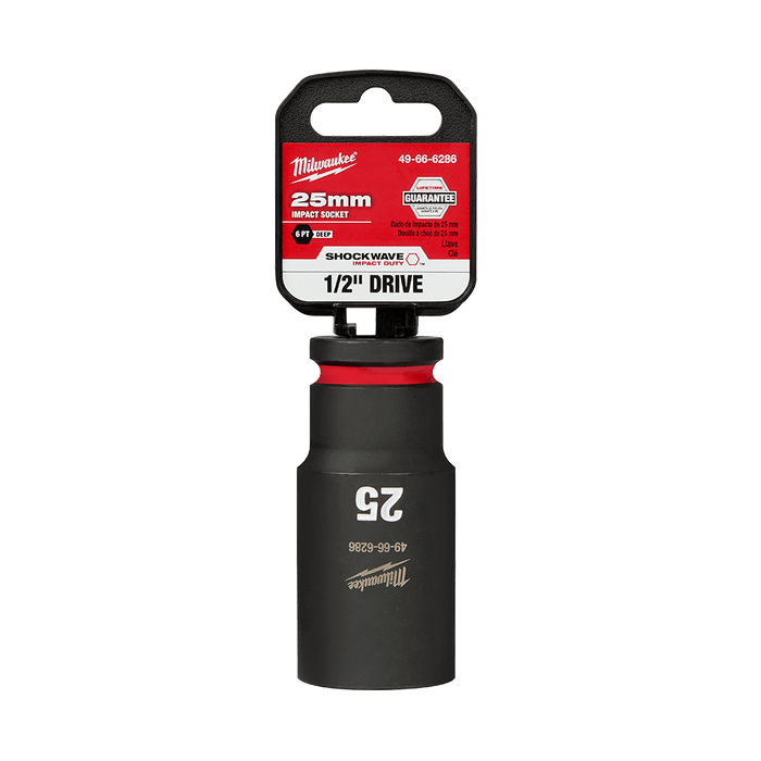 SHOCKWAVE™ 1/2" Drive 25mm Deep 6 Point Impact Socket