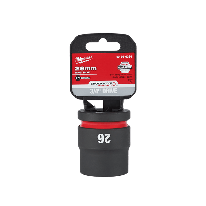 SHOCKWAVE™ 3/4" Drive 26mm Standard 6 Point Impact Socket