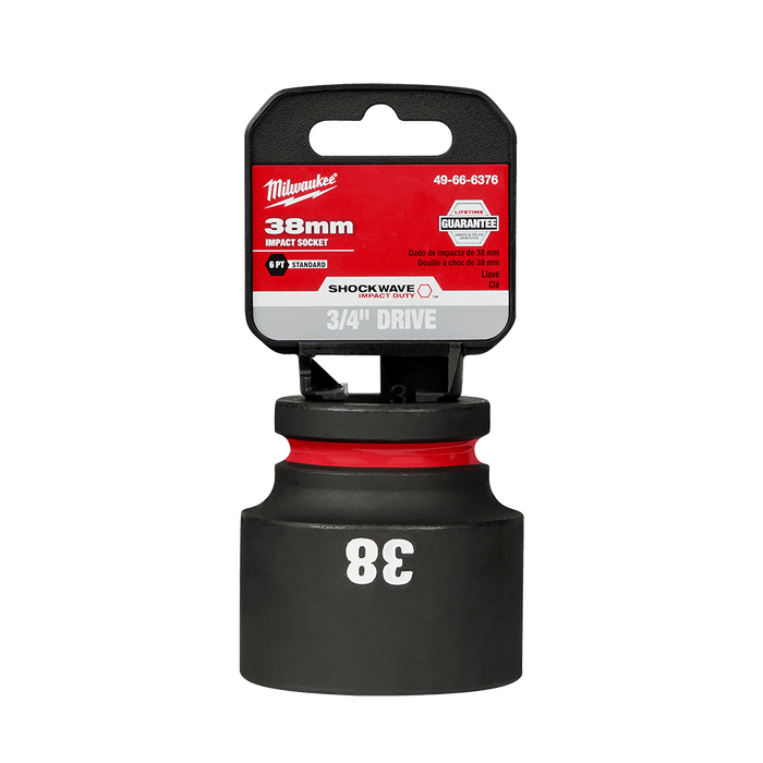 SHOCKWAVE™ 3/4" Drive 38mm Standard 6 Point Impact Socket