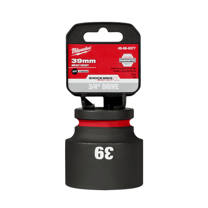 SHOCKWAVE™ 3/4" Drive 39mm Standard 6 Point Impact Socket