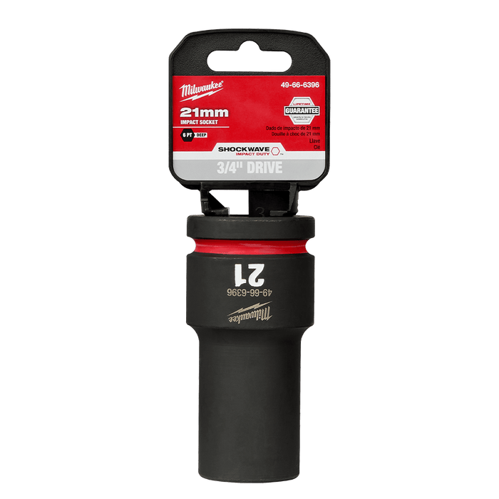 SHOCKWAVE™ 3/4" Drive 21mm Deep 6 Point Impact Socket