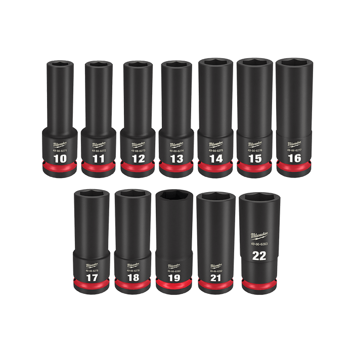 SHOCKWAVE™ 1/2" Drive 12PC Metric Deep 6 Point Impact Socket Set