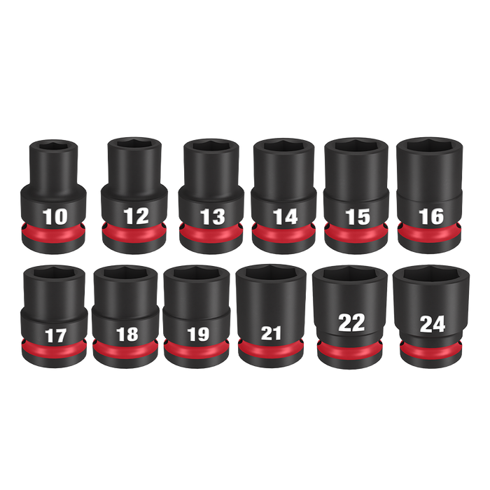 SHOCKWAVE™ 1/2" Drive 12PC Metric Standard 6 Point Impact Socket Set