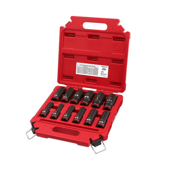 SHOCKWAVE™ 1/2" Drive 12PC SAE Deep 6 Point Impact Socket Set