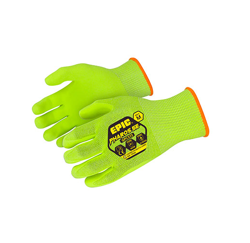 Glove EPIC® Pharos Hi Vis 5E Cut Resistant Nitrile