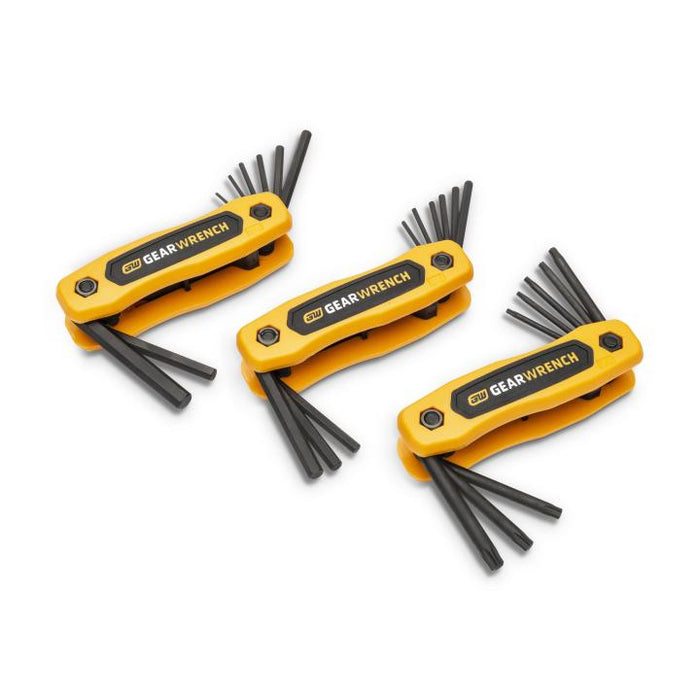 25PC SAE/METRIC TORX FOLDING HEX KEY SET