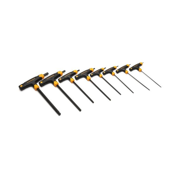 8PC METRIC T HANDLE BALL END HEX KEY SET