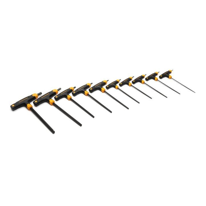 10PC SAE T HANDLE BALL END HEX KEY SET