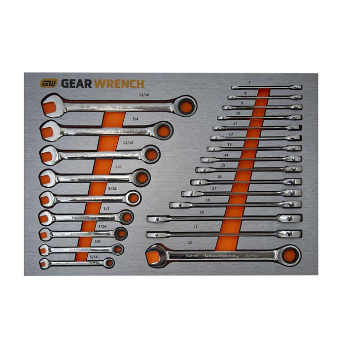 24PC MET/SAE RATCHETING WRENCH SET EVA