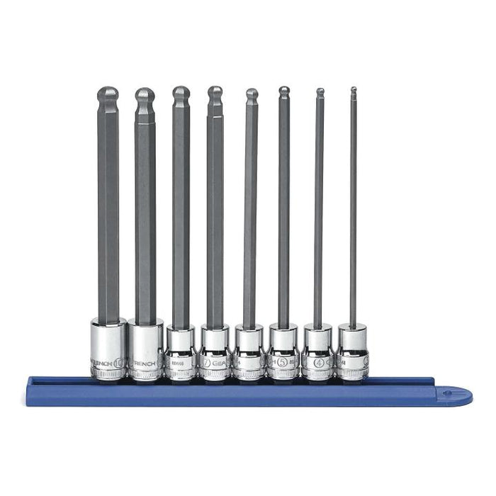 SET SKT HEX BIT BLL MET 3/8DR 8PC