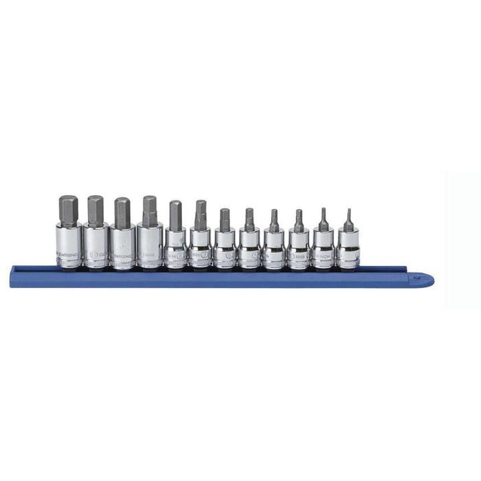 SET SKT HEX BIT MET 3/8DR 12PC