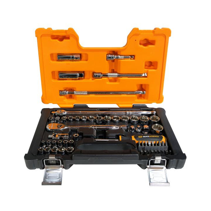 57 PCE 1/4 & 3/8 MET & SAE SOCKET SET