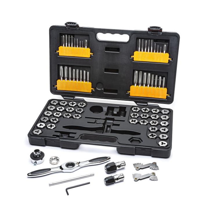 SET RAT TAP & DIE SAE MET 77PC