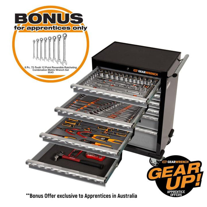 176Pc Comb Tool Kit + 26" Tool Trolley