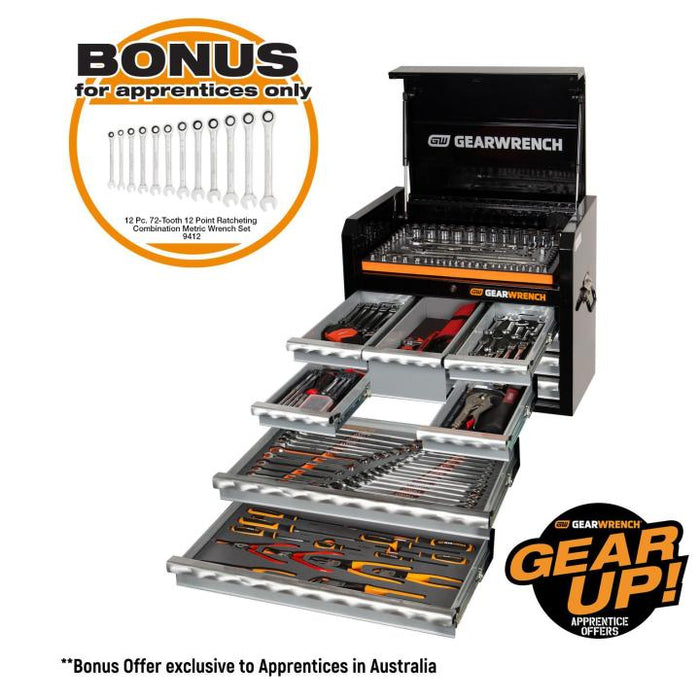 240Pc Comb Tool Kit + 26" Tool Chest