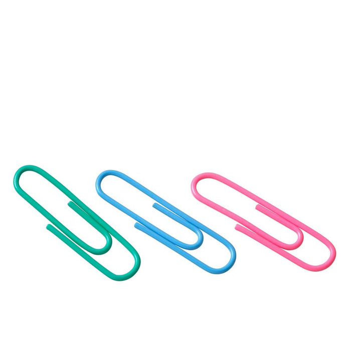 Winc Paper Clip Coloured PVC Steel 33mm Box 100