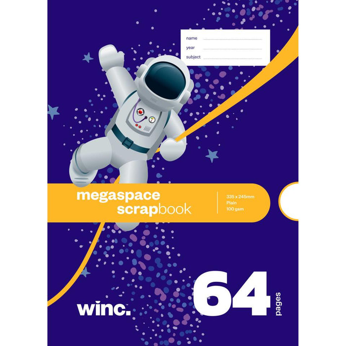 Winc Megaspace Scrapbook 335x245mm 100gsm Plain 64 Pages