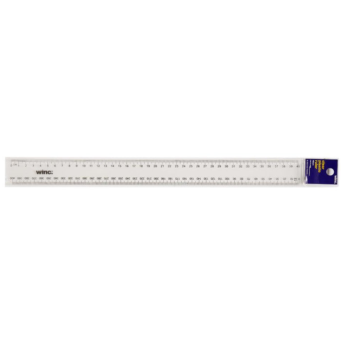 Winc Plastic Ruler 40cm Clear