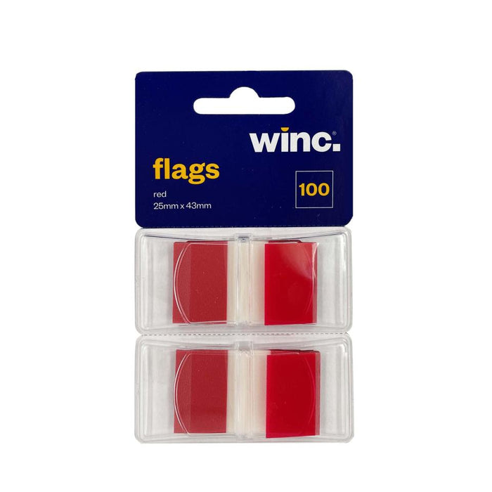 Winc Flags 25 x 43mm Red Pack 100