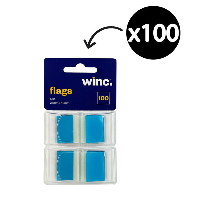 Winc Flags 25 x 43mm Blue Pack 100