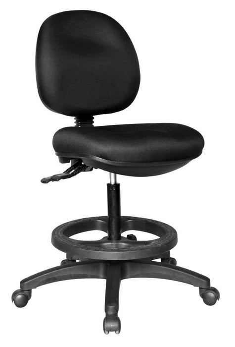 Winc Access Calor Mid Back 2 Lever Drafting Chair Black