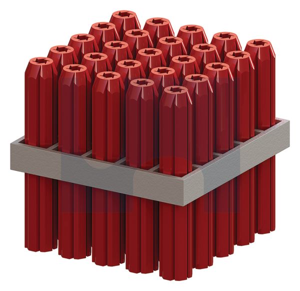 WALL PLUG TAPERED POINT POLYETHYLENE RED (8-9G SCREW) 6 35 - Pack of 1000