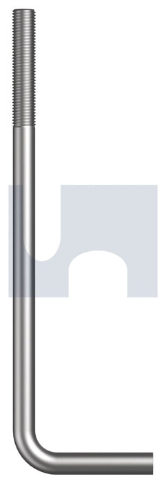 FOUNDATION L-BOLT HOT DIP GALVANISED HEC / MILD STEEL 4.8 M12 300 - Pack of 32