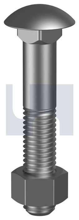 CUP HEAD BOLT & NUT HOT DIP GALVANISED AS1390 / CLASS 8.8 M6 40 - Pack of 200