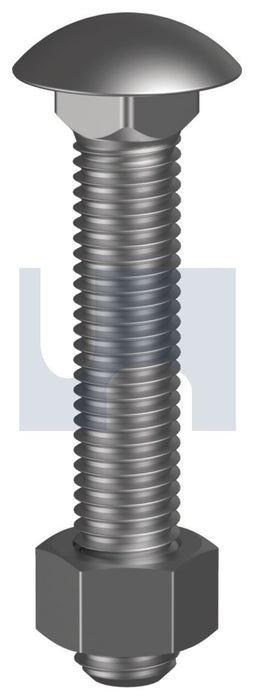 CUP HEAD BOLT & NUT HOT DIP GALVANISED AS1390 / CLASS 4.6 M10 40 - Pack of 150