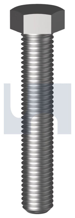 BSW HEX SET SCREW ZINC PLATED (RoHS Compliant) AS2451 1/4 BSW 2-1/2 - Pack of 100